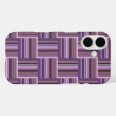 Mauve strips-weefpatroon Case-Mate iPhone case (Achterkant (horizontaal))
