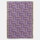 Mauve strips-weefpatroon deken (Voorkant Verticaal)
