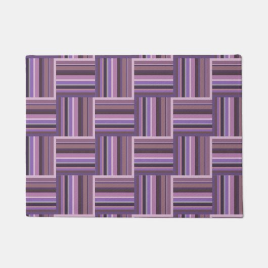 Mauve strips-weefpatroon deurmat (Voorkant)