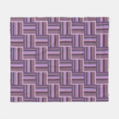 Mauve strips-weefpatroon fleece deken (Voorkant (Horizontaal))