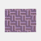 Mauve strips-weefpatroon fleece deken (Voorkant (Horizontaal))