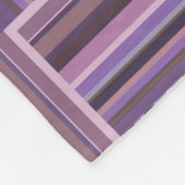 Mauve strips-weefpatroon fleece deken (Hoek)