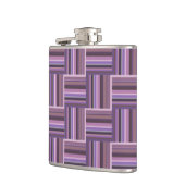 Mauve strips-weefpatroon heupfles (Links)