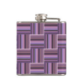 Mauve strips-weefpatroon heupfles (Achterkant)
