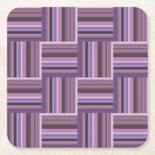 Mauve strips-weefpatroon kartonnen onderzetters