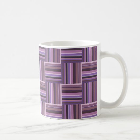 Mauve strips-weefpatroon koffiemok (Rechts)