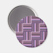 Mauve strips-weefpatroon magneet (Voorkant / Achterkant)