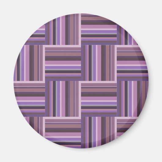 Mauve strips-weefpatroon magneet (Voorkant)