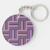 Mauve strips-weefpatroon sleutelhanger (Achterkant)