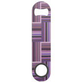 Mauve strips-weefpatroon speed flessenopener (Achterkant)