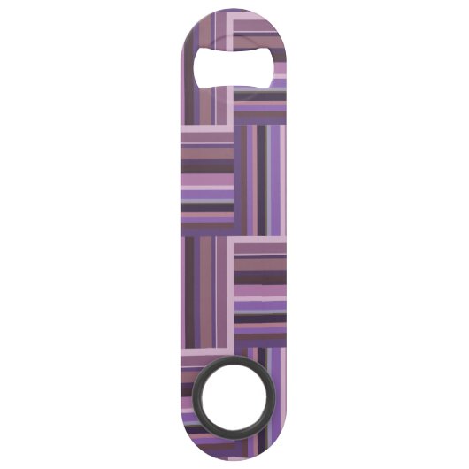 Mauve strips-weefpatroon speed flessenopener (Achterkant)