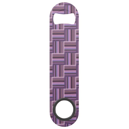 Mauve strips-weefpatroon speed flessenopener (Voorkant)