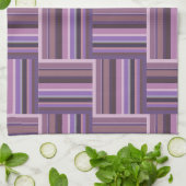 Mauve strips-weefpatroon theedoek (Gevouwen)