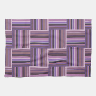 Mauve strips-weefpatroon theedoek