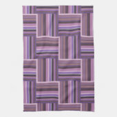 Mauve strips-weefpatroon theedoek (Verticaal)