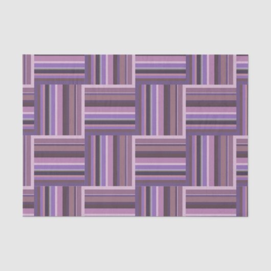 Mauve strips-weefpatroon tissuepapier (Voorkant)