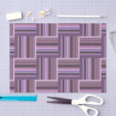 Mauve strips-weefpatroon tissuepapier (Craft)