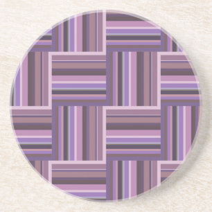 Mauve strips-weefpatroon zandsteen onderzetter