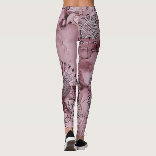 Mauve Swirl Leggings (Achterkant)
