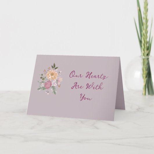 MAUVE SYMPATHY CARD BEDANKKAART (Voorkant)