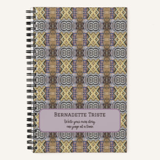 Mauve Tan Brown Geometric Seamless Patroon Notitieboek
