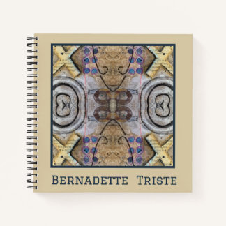 Mauve Tan Brown Geometric Seamless Patroon Notitieboek