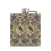 Mauve, Tan & Grey Crow & Dragonfly Floral Heupfles (Achterkant)