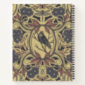 Mauve, Tan & Grey Crow & Dragonfly Floral Notitieboek (Achterkant)