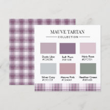 Mauve Tartan Kleurenpaletkaart 