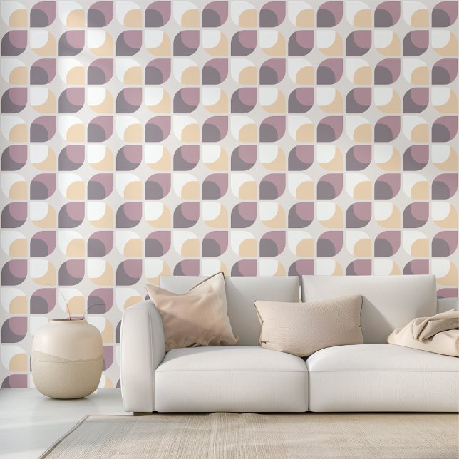 Mauve Taupe Beige Grijs Paarse Ivoor Mideeuw Art Behang (Creator heeft geüpload)