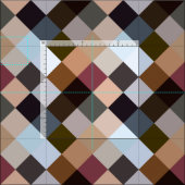 Mauve Taupe Gray Slate Blue Squares Mosaic Pattern Stof (Delen)