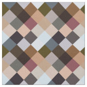 Mauve Taupe Gray Slate Blue Squares Mosaic Pattern Stof (Close Up)