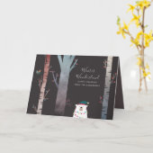 Mauve Taupe Modern Christmas Feestdagen Aangepast Kaart (Gele Bloem)