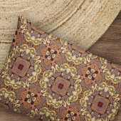 Mauve Taupe Ochre Tan Brown Bohemian Bali Art Kussensloop