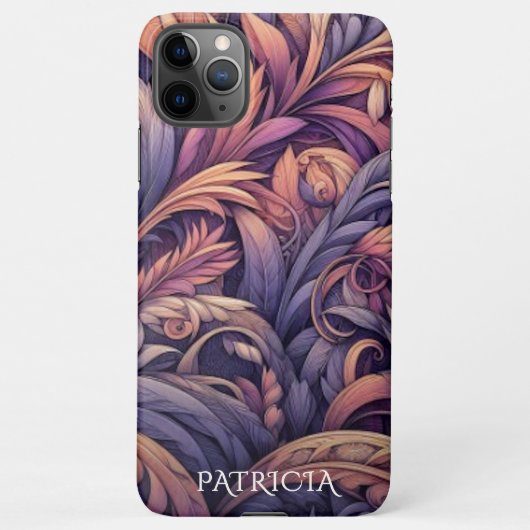 Mauve Taupe Roze Violet Paarse Paisley Pattern iPhone Hoesje (Achterkant)