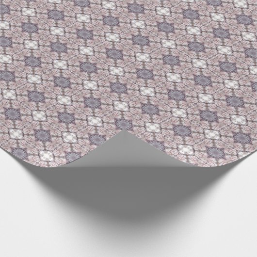  Mauve Tegel Pattern Gift Wrap Cadeaupapier (Hoek)