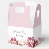 Mauve Terracotta Blush Floral Elegant Bedankdoosjes (Geopend)