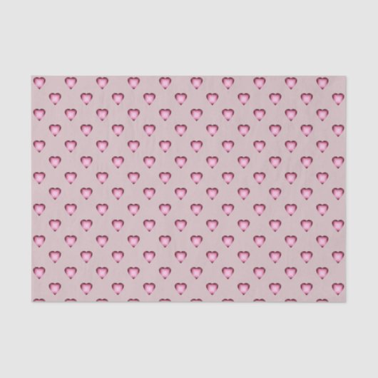 Mauve Tiny Heart Tissue Paper Tissuepapier (Voorkant)