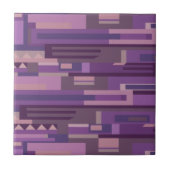 Mauve tonen abstract geometrisch willekeurig patro tegeltje (Voorkant)