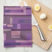 Mauve tonen abstract patroon theedoek (Quarter Fold)