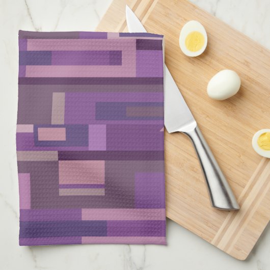 Mauve tonen abstract patroon theedoek (Quarter Fold)