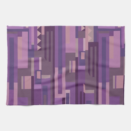 Mauve tonen abstract patroon theedoek (Horizontaal)