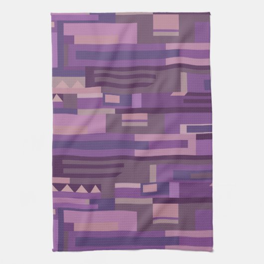 Mauve tonen abstract patroon theedoek (Verticaal)