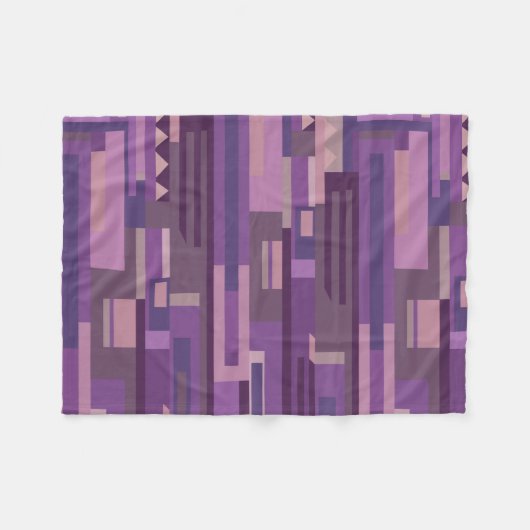 Mauve tonen abstracte geometrische vormen van het  fleece deken (Voorkant (Horizontaal))