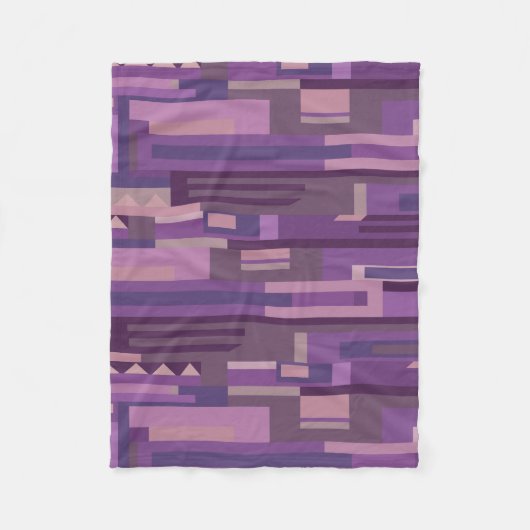 Mauve tonen abstracte geometrische vormen van het  fleece deken (Voorkant)