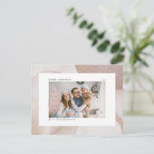 Mauve Tones en Glitter Accents Foto Kerstmis Feestdagenkaart (Staand voorkant)