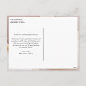 Mauve Tones en Glitter Accents Foto Kerstmis Feestdagenkaart (Achterkant)