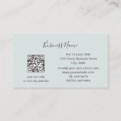 Mauve transparante bloem en waas visitekaartje (Achterkant)