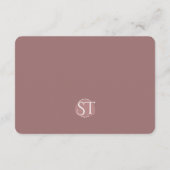 Mauve Typografie Gebogen bruiloft Details Informatiekaartje (Achterkant)