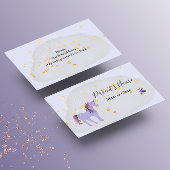 Mauve Unicorn en Gold Stars Visitekaartje